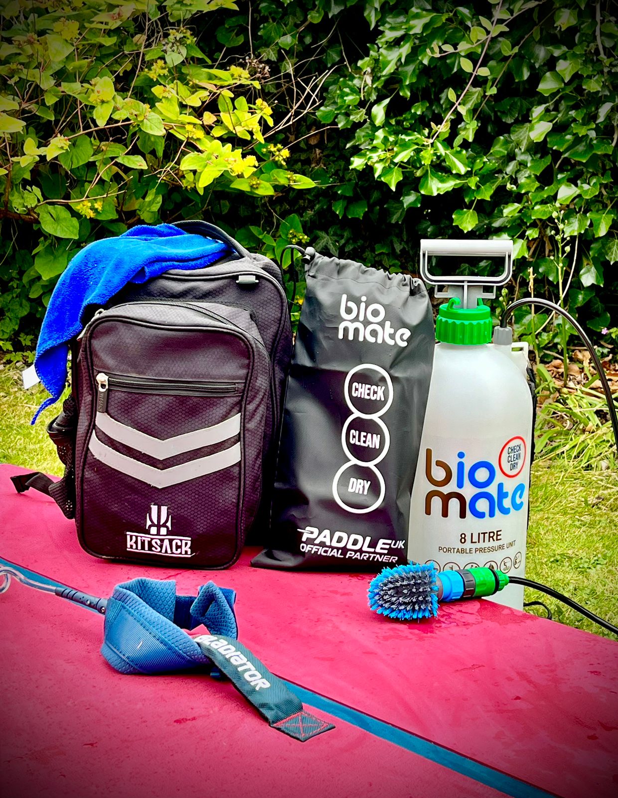 Bio Mate Water Sports kit with pump-up pressure tank