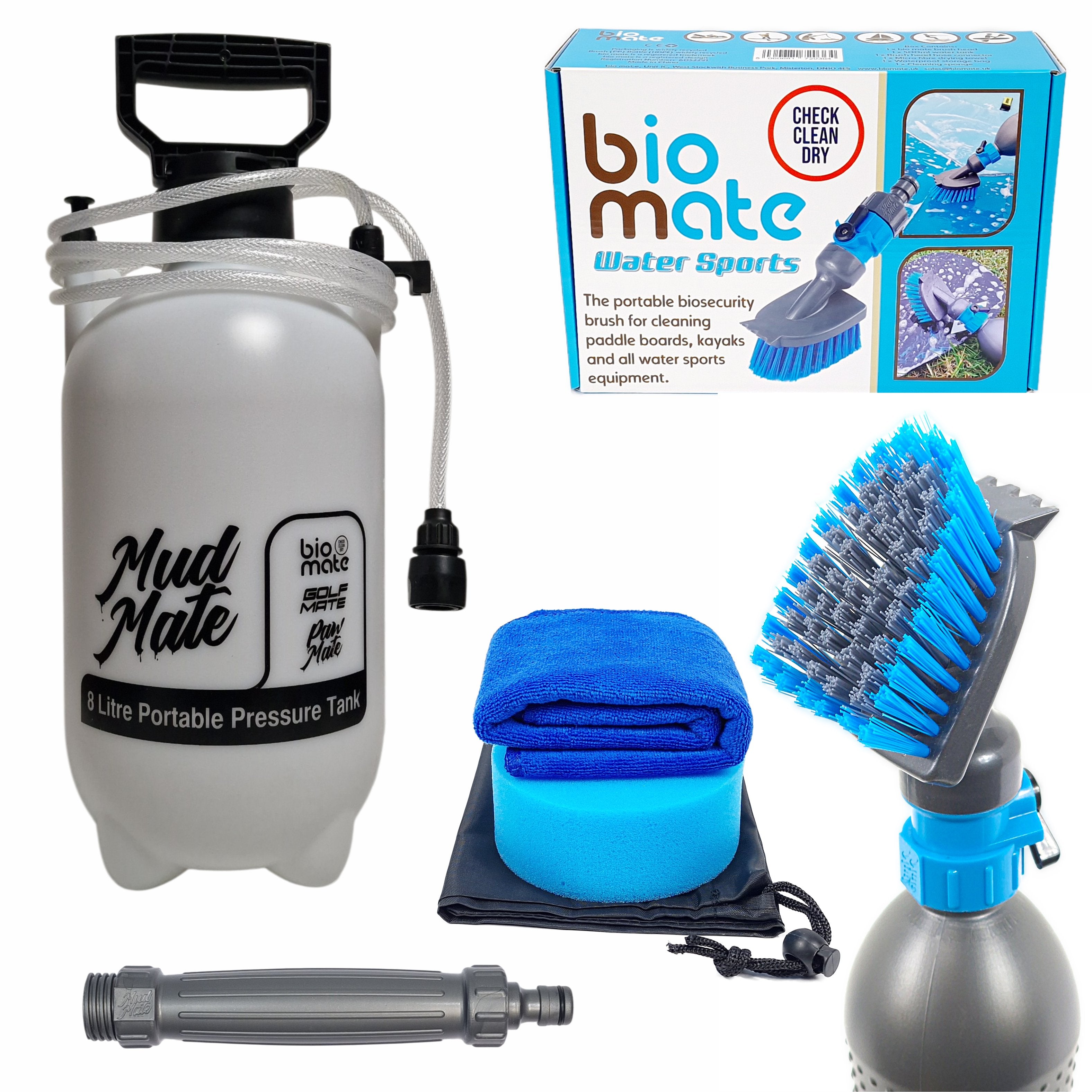 Bio Mate Water Sports kit with pump-up pressure tank